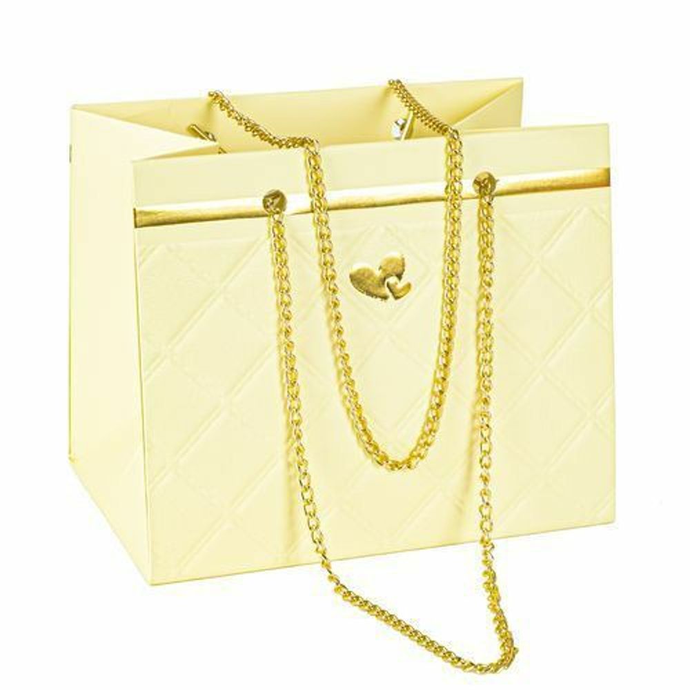 Пакет-сумка с цепочкой 18*12*15 КРЕМ