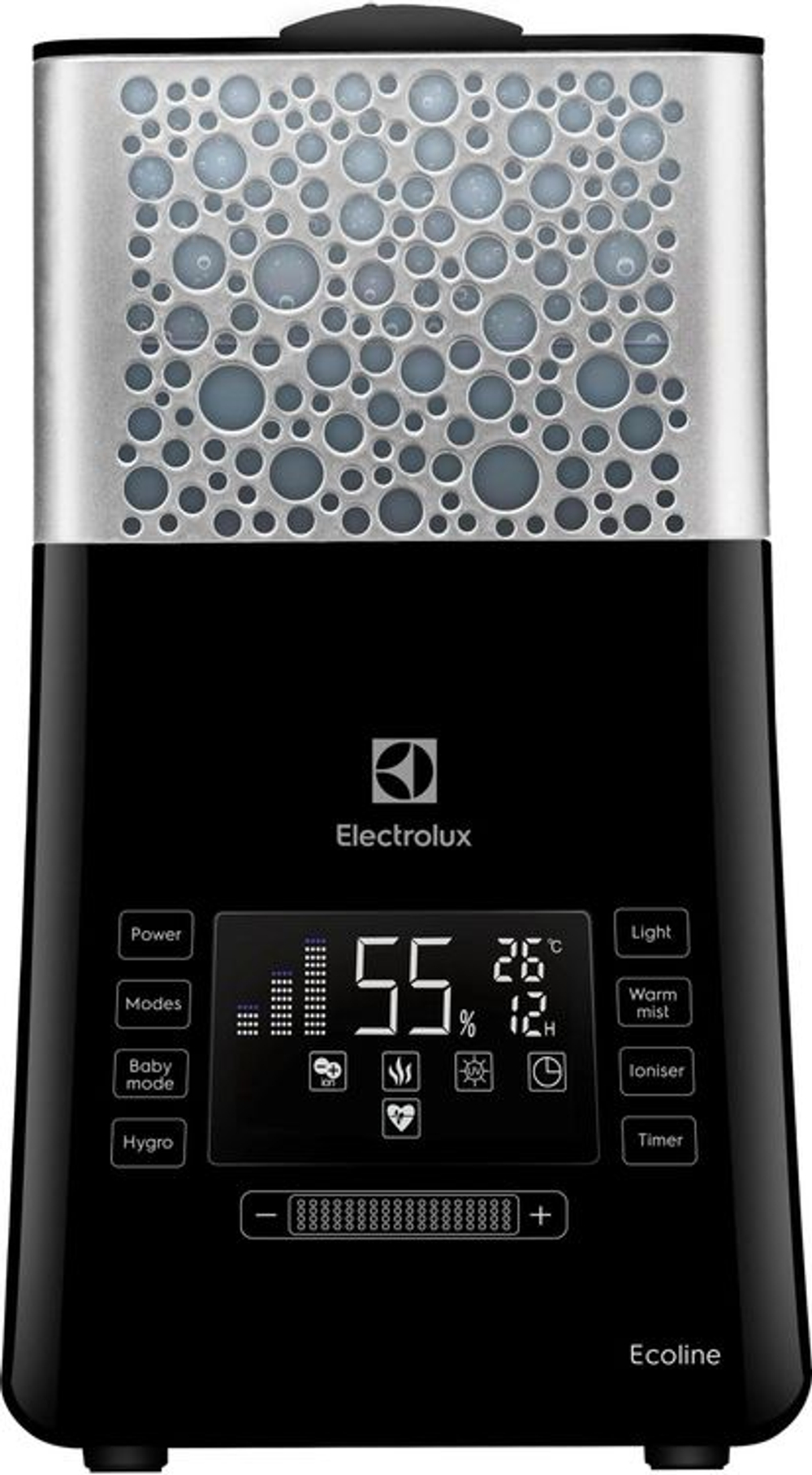 Увлажнитель воздуха ультразвуковой Electrolux EHU-3710D,  5л,  черный/серебристый