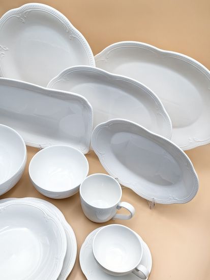 Блюдо овальное 36х25 см. набор 4 шт. "White Ornaments"