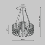 Подвесная люстра Modelux ML.6621.19 CR