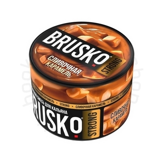 Бестабачная смесь для кальяна BRUSKO, 50 г, Сливочная карамель, Strong