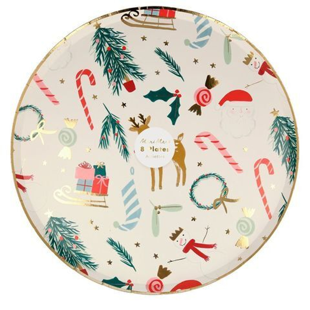 Тарелки большие "New Year Motif" 8 шт