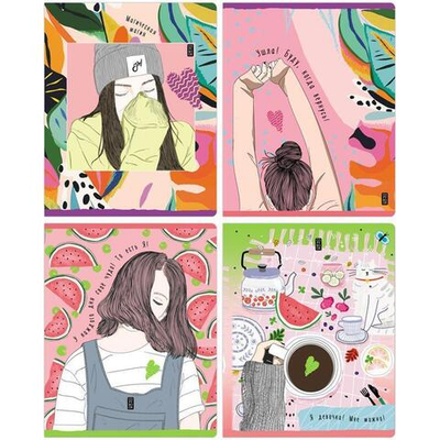 Тетрадь А5 48л. клетка "Девочки, такие девочки" (BG)