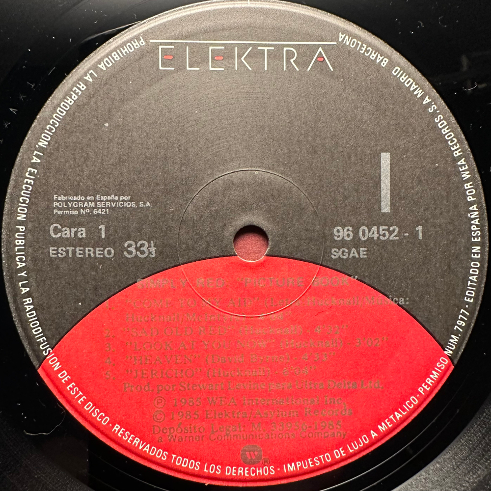 Simply Red - Picture Book (Испания 1987г.)