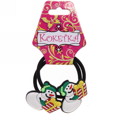 Резинки для волос детские 2шт. «Новогодние чудеса - Снеговички», d-3,5см