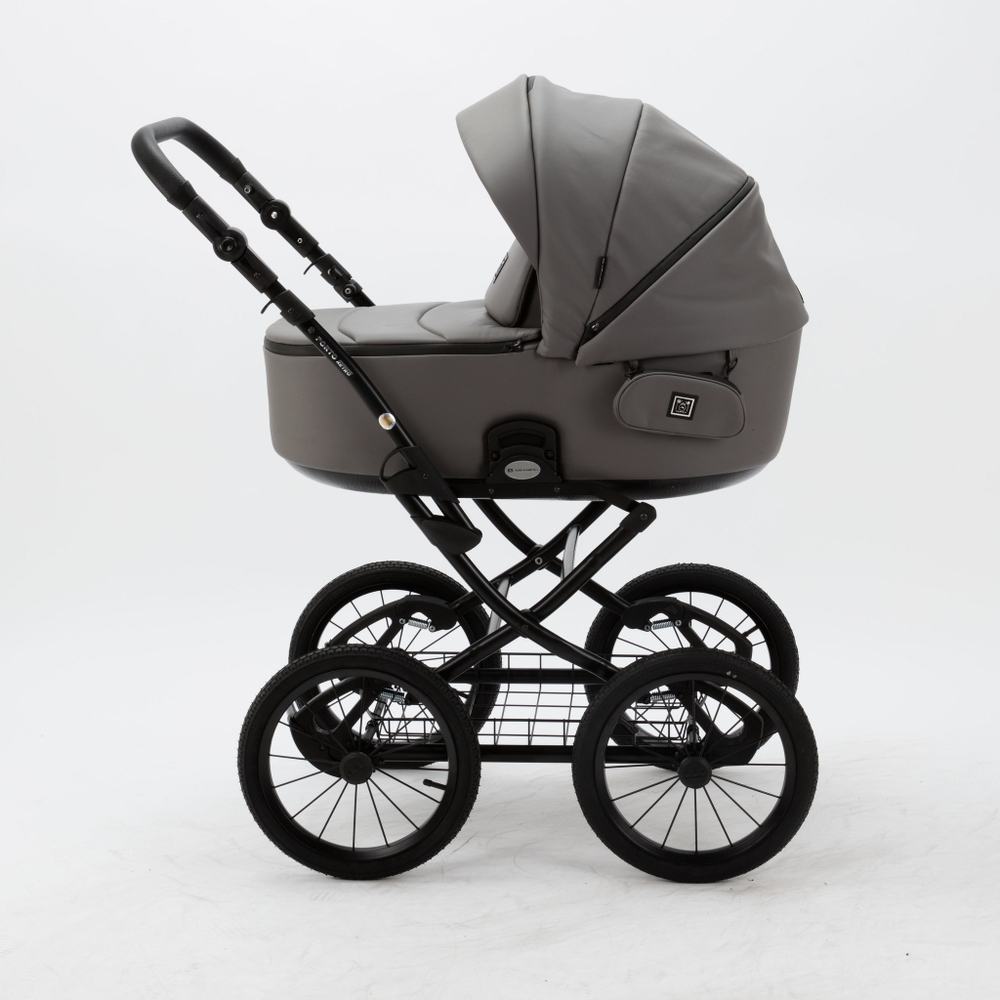 Универсальная детская коляска Adamex Porto Retro Deluxe (100% экокожа) P-SA4 (3в1)