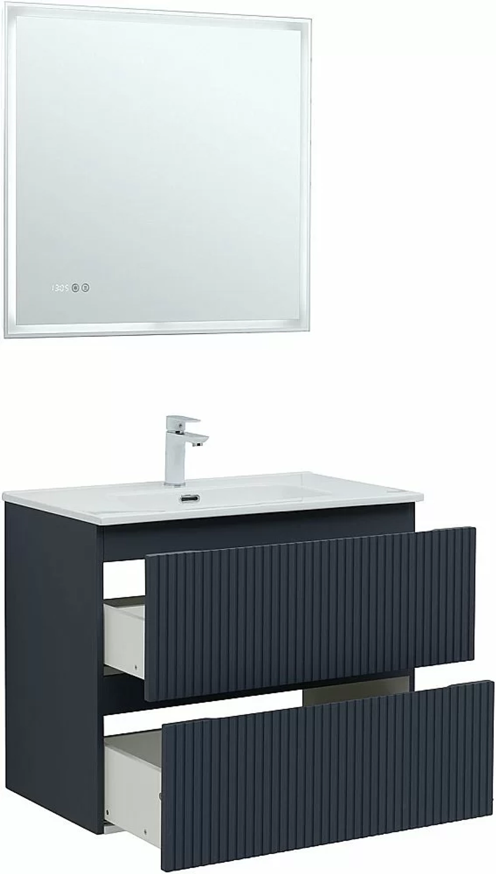 Тумба с раковиной Aquanet Джейн (Flat) 335429/330431 80 маренго