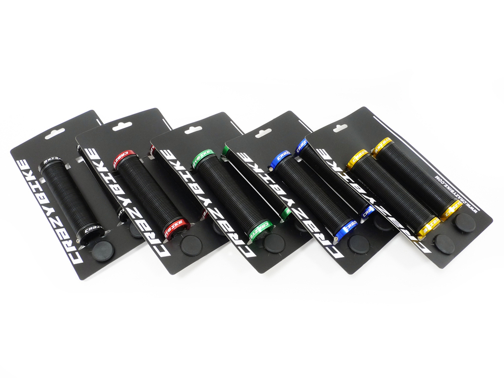 Грипсы CrazyBike Lock-On (Soft Compound) зеленые
