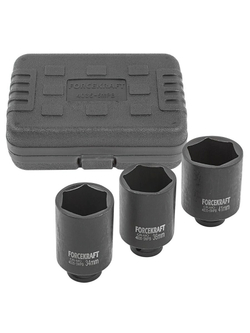 Головки ударные глубокие, набор 3пр., 1/2''(6гр.) FORCEKRAFT FK-4035-5MPB