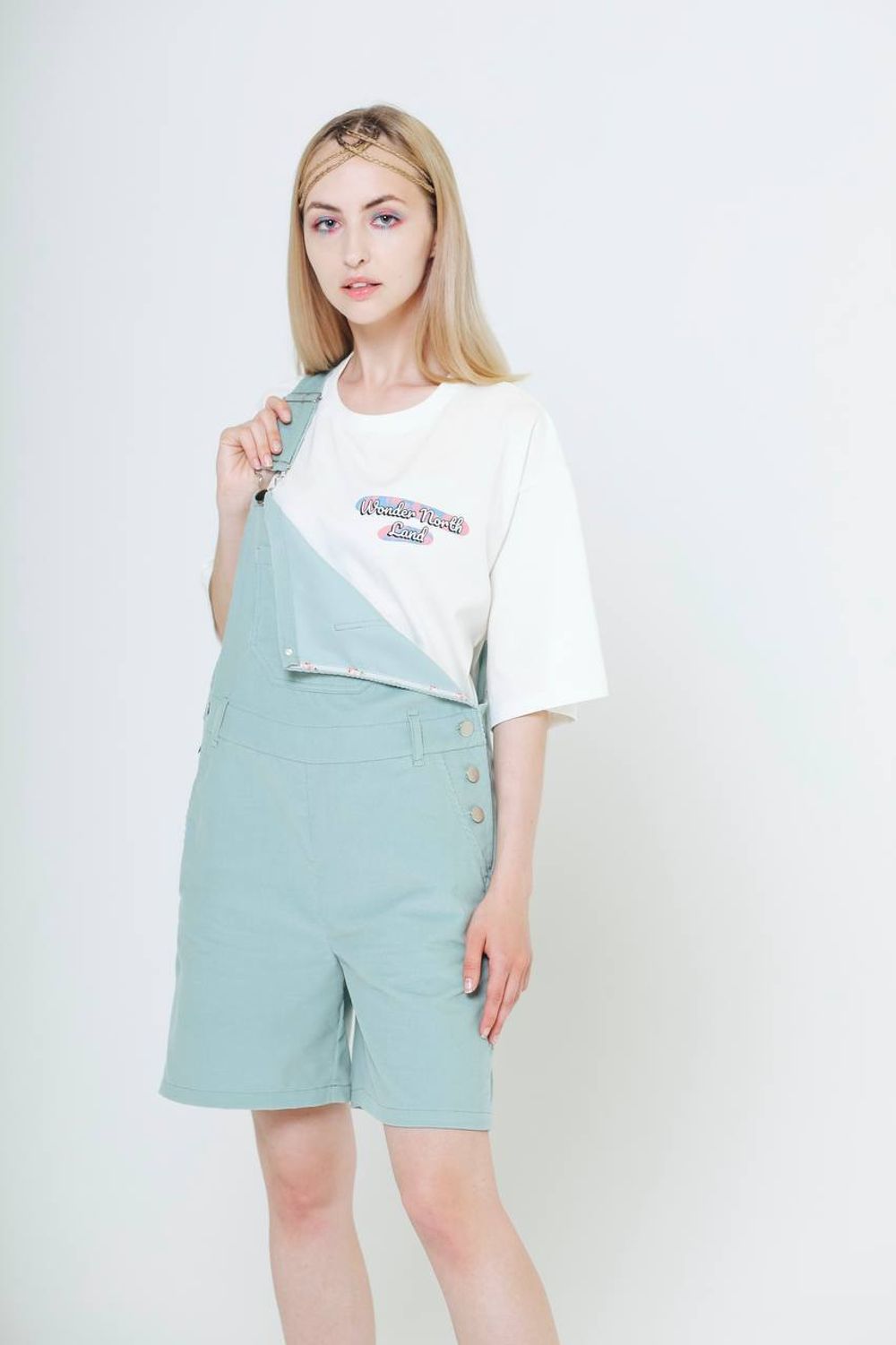Комбинезон-шорты WNL Вельветовый Mint
