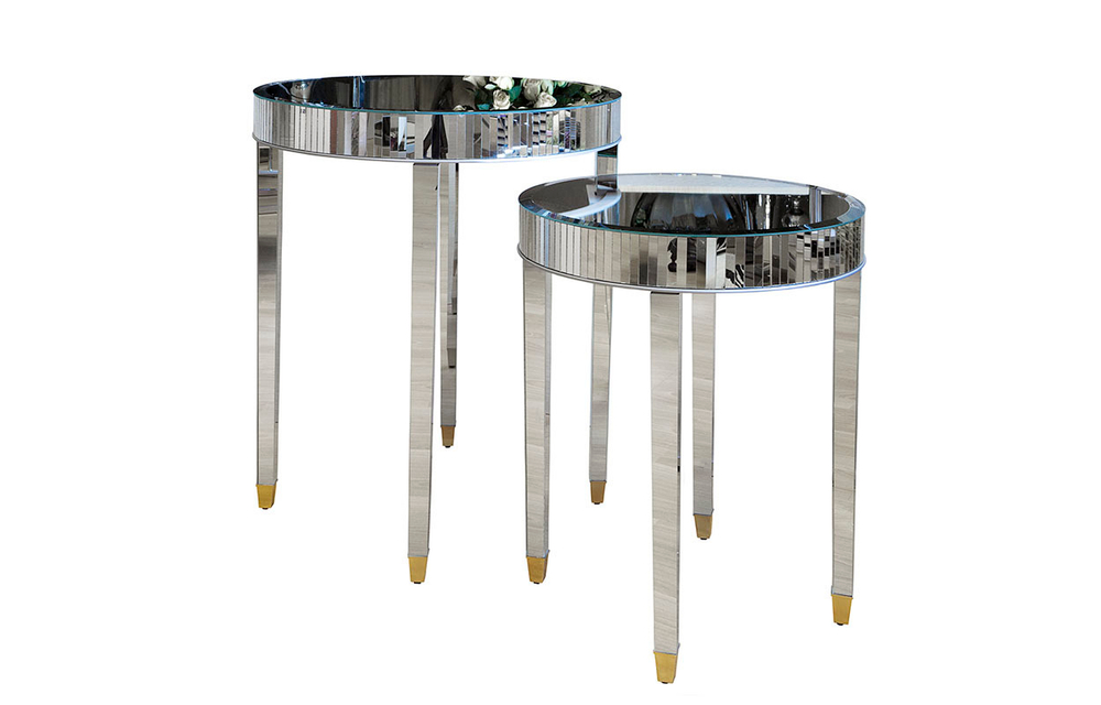 Комплект серебряных столов Garda Decor KF-13163 вид спереди