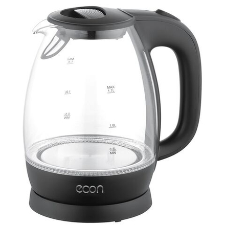 Чайник электрический Econ, ECO-1762KE, 1.7 л, 2200 Вт, ск нагр элем, стекло
