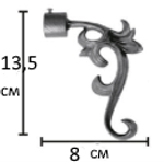 Наконечники "Лиана Ост" для кованых карнизов d20 мм, цвет бронза