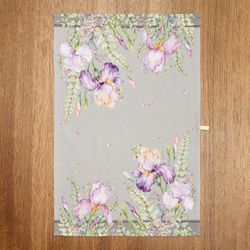 НАБОР ПОЛОТЕНЕЦ ИЗ 2 ШТ "ИРИСЫ"40Х60СМ,СЕРЫЙ,100% ХЛОПОК,ТВИЛ