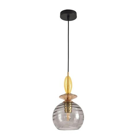 8299/1A MODERNI LN26 368 бронза/смоки/амбер/желтый, металл/стекло Подвес E27 1*40W 220V WALMA