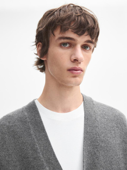 Massimo Dutti Кардиган из 100% кашемира с пуговицами, антрацитово-серый