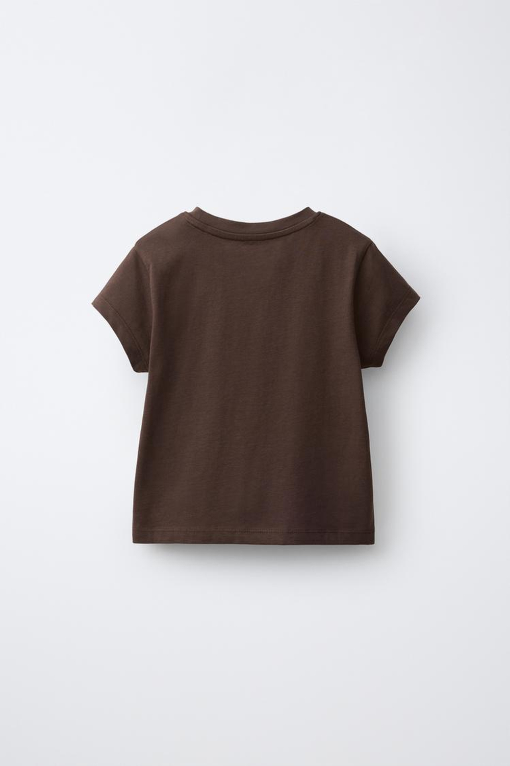 ZARA ФУТБОЛКА С НАДПИСЬЮ, КОРИЧНЕВЫЙ