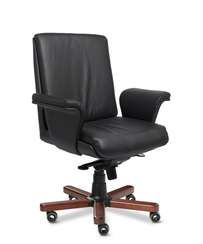 Кресло для руководителя Split B черная кожа