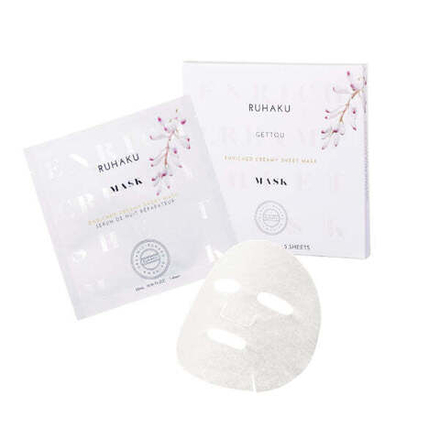 Органическая маска для сияния и тонуса кожи RUHAKU Gettou Creamy Sheet Mask