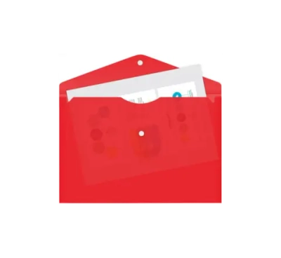 Папка на кнопке A-4 180мк "Б" проз. красная PK803