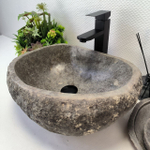 Раковина из речного камня RS-63557 (46*36*15) 0122