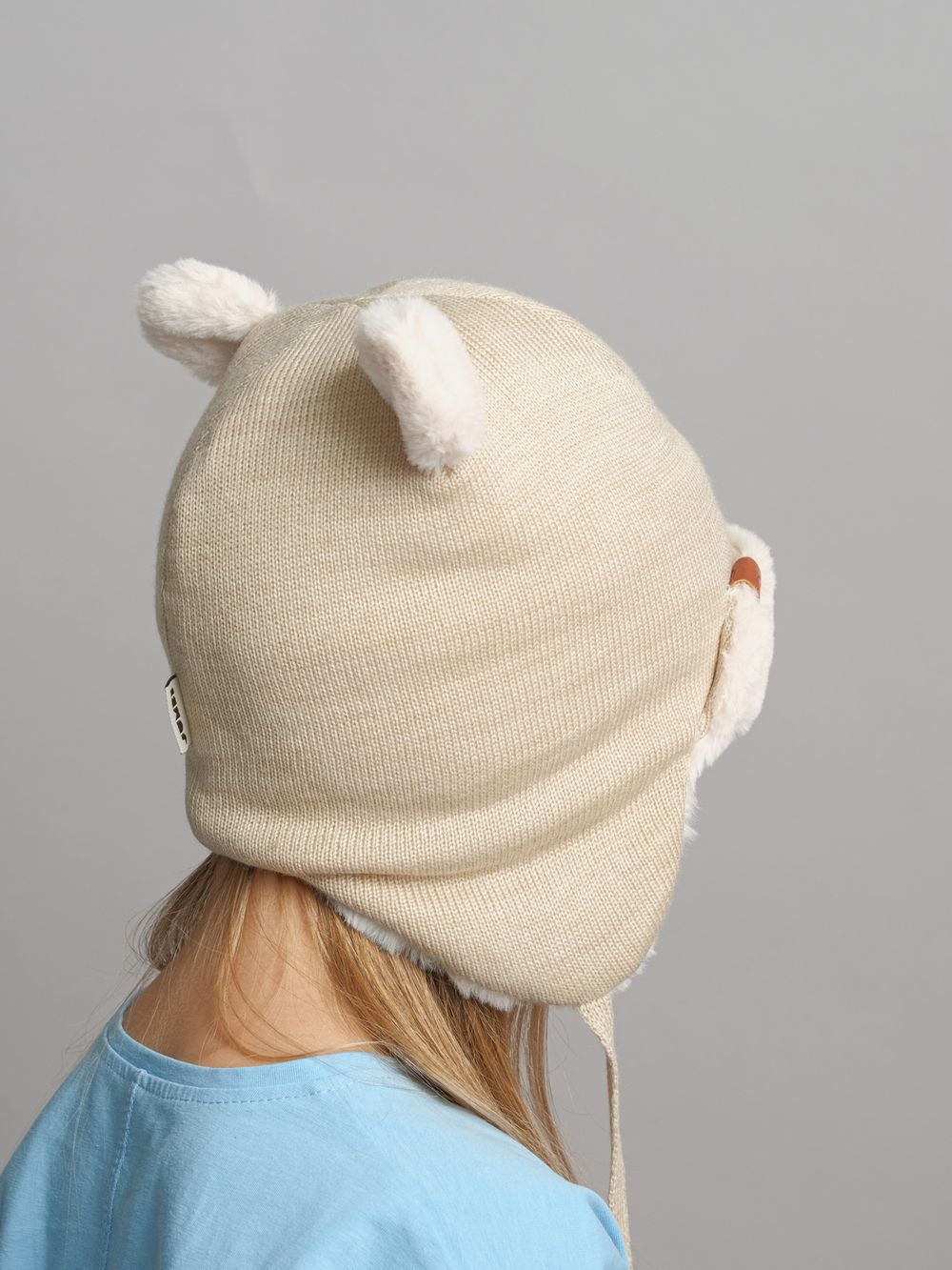 Шапка зимняя вязаная (Жемчуг) ТЕДДИ