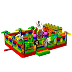 Коммерческий надувной батут "Зверята на радуге" 8х6х2,8