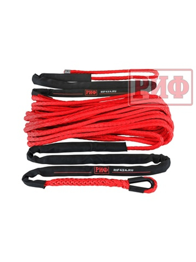 Трос для лебёдки синтетический РИФ 12 мм/26 м, красный