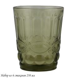 Lenardi 588-441 Набор из 6 стаканов 250 мл в под.уп.(х4) Зеленый