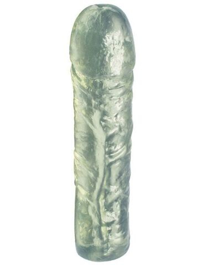 Прозрачный гелевый фаллоимитатор - 16,5 см.