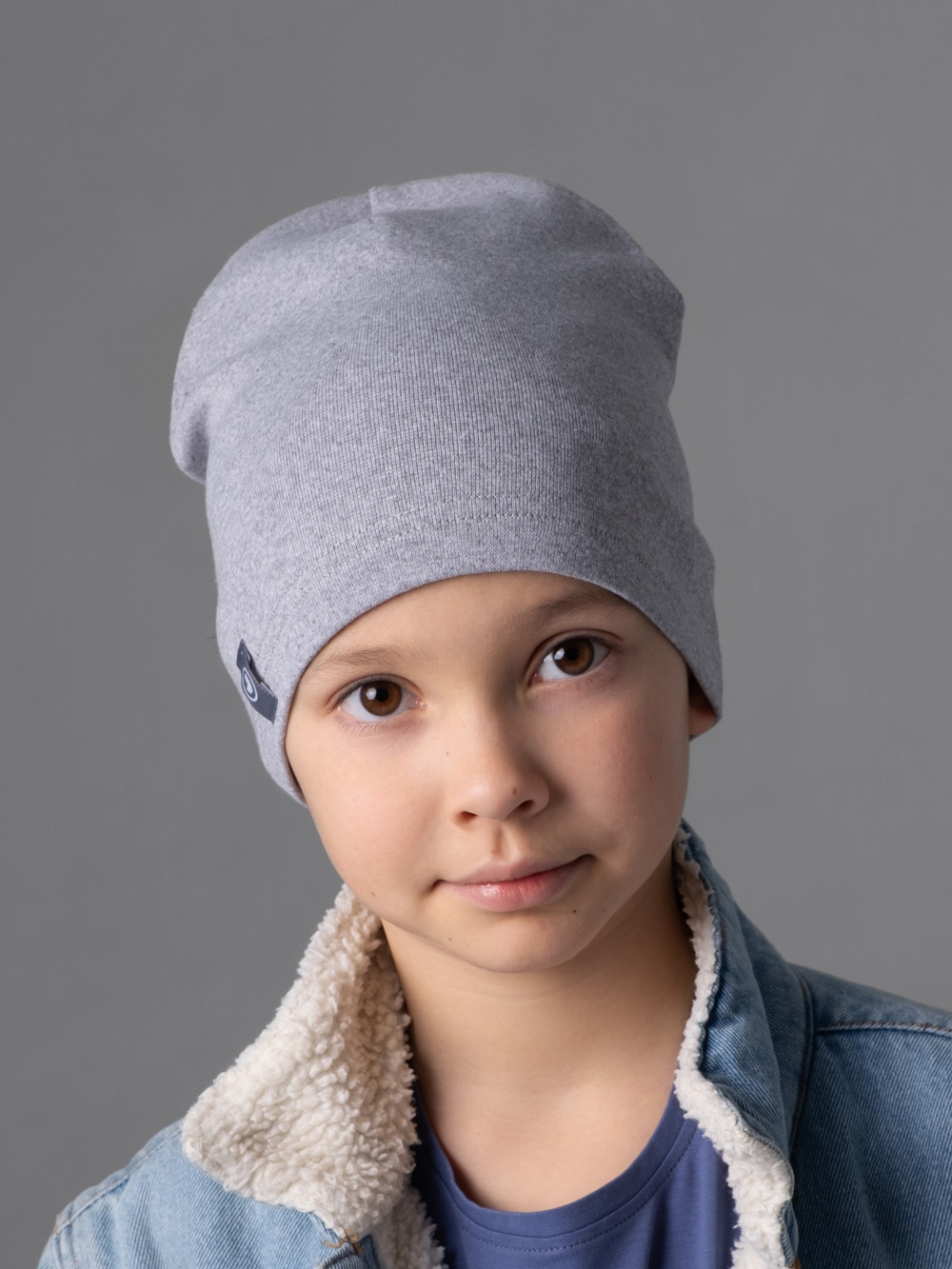 Шапка трикотажная однослойная (Серый) ЛАЙТ