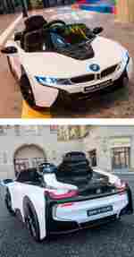 Детский электромобиль "BMW i8" 6V, белый