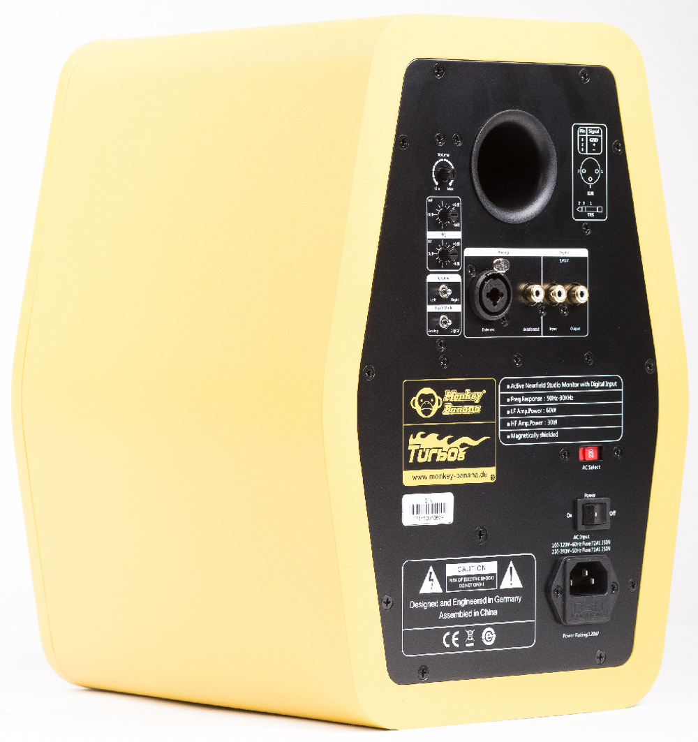 Monkey Banana Turbo 6 banana Студийный монитор 6,5', шелковый твиттер 1', LF 60W, HF 30W, балансный вход, S/PDIF-вход, S/PDIF Th