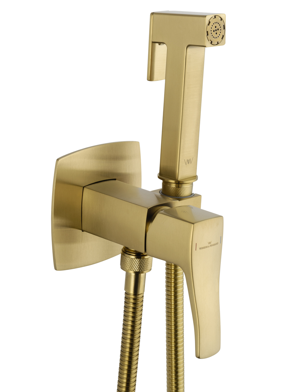 Смеситель с гигиеническим душем встраиваемый WONZON & WOGHAND FLEX, Брашированное золото (WW-88829072-BG)