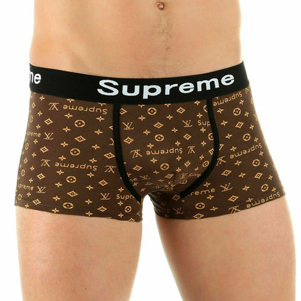 Мужские трусы хипсы коричневые Supreme LV