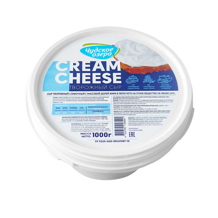 Сыр творожный сливочный "Чудское озеро" 60% , 1кг