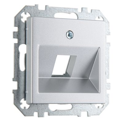 Накладка для телекоммуникационных гнёзд (AMP тип), 1 гнездо LIREGUS EPSILON AIKL-001-01.E/Mt алюминий