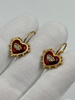 Серьги Сердечки Joan Rivers