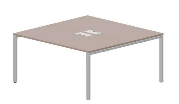 Составной стол Strike на 2 рабочих места 1580х1566х750мм (2 металлических аутлета)