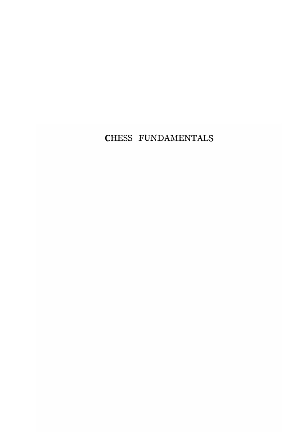 Chess fundamentals | José Raúl Capablanca