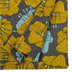 Скатерть из хлопка серого цвета с принтом Цветы из коллекции prairie, 170х170 см