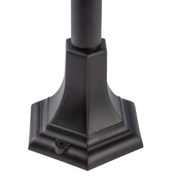 Садово-парковый светильник ЭРА НТУ 07-40-004 Валенсия 3 черный 6 гранный напольный IP44 Е27 max 60Вт | Садово-парковые светильники