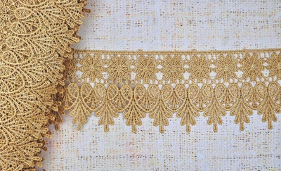 Кружево плетеное, ш. 8,5 см, бежевый