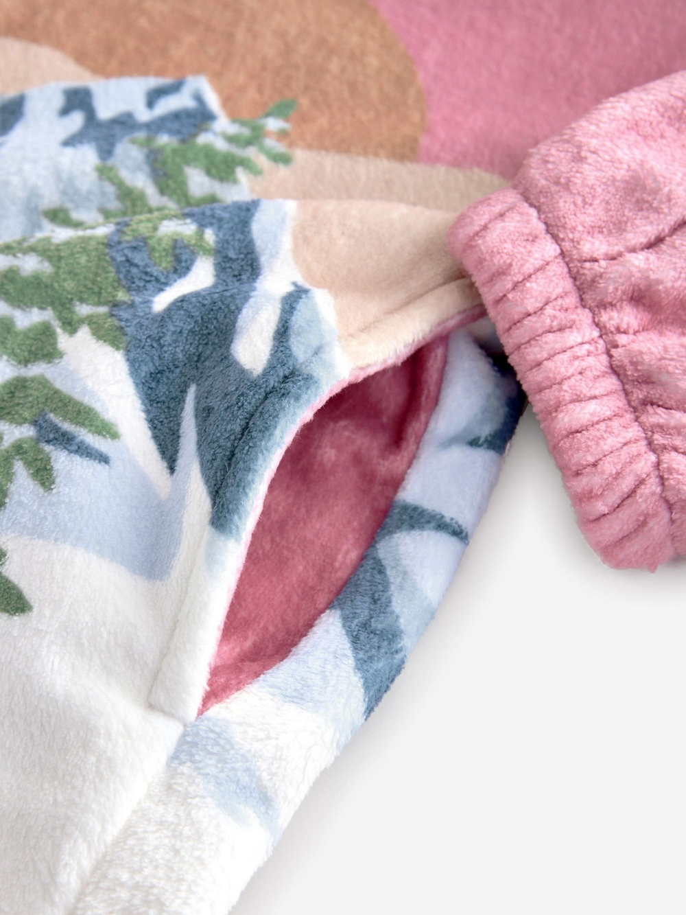 Толстовка флисовая удлиненная с капюшоном для девочки Next 973-919, Розовый