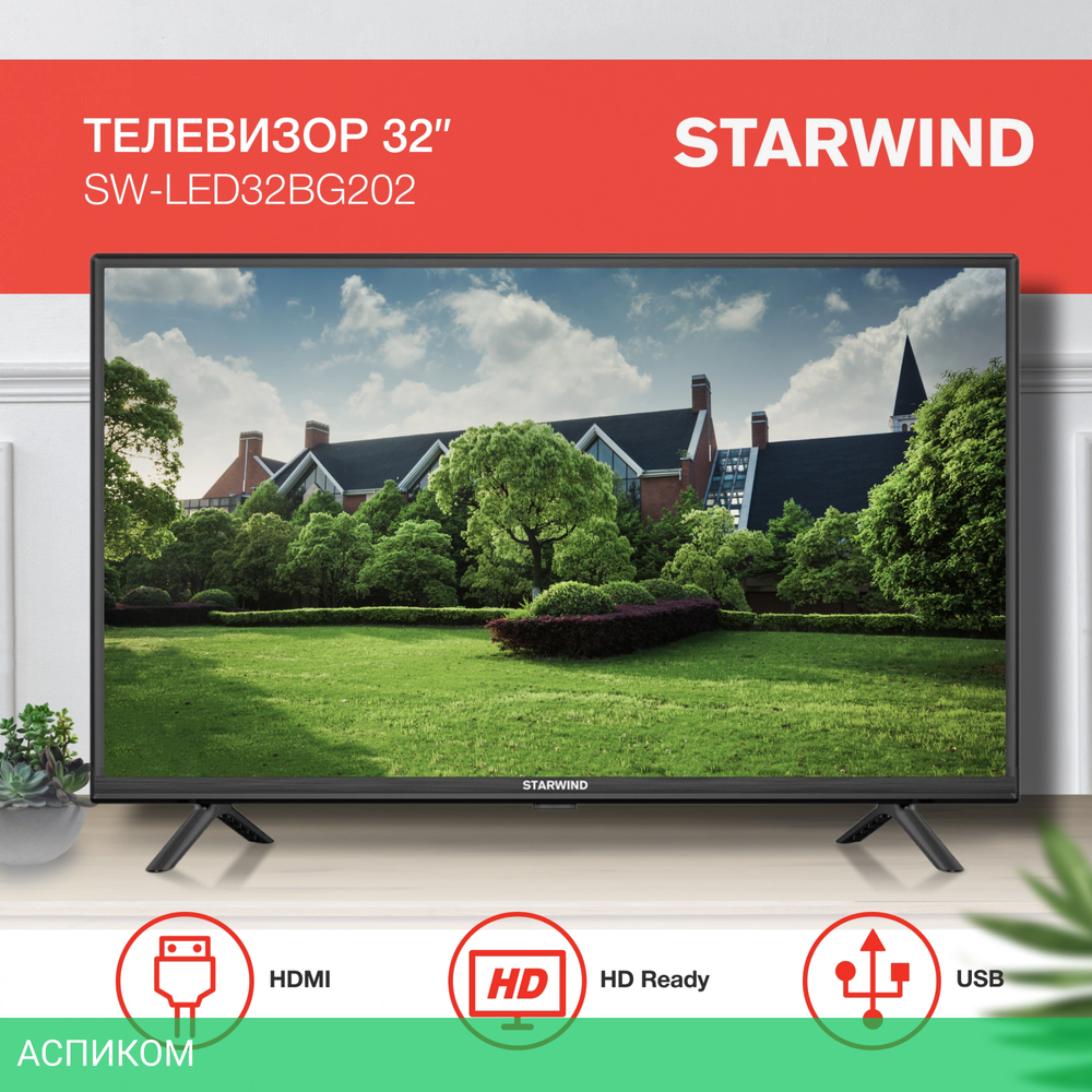 Телевизор LED Starwind 32" SW-LED32BG202