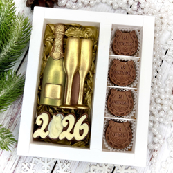 Шоколадный набор "С новым годом 2026. Шампанское. Подковы"