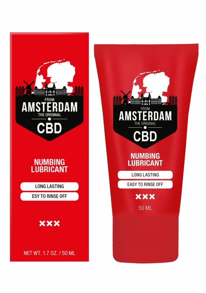 Пролонгирующий лубрикант Numbing CBD from Amsterdam - 50 мл.