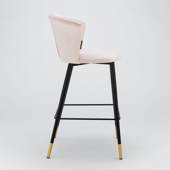 Барный стул Marlon розовый велюр