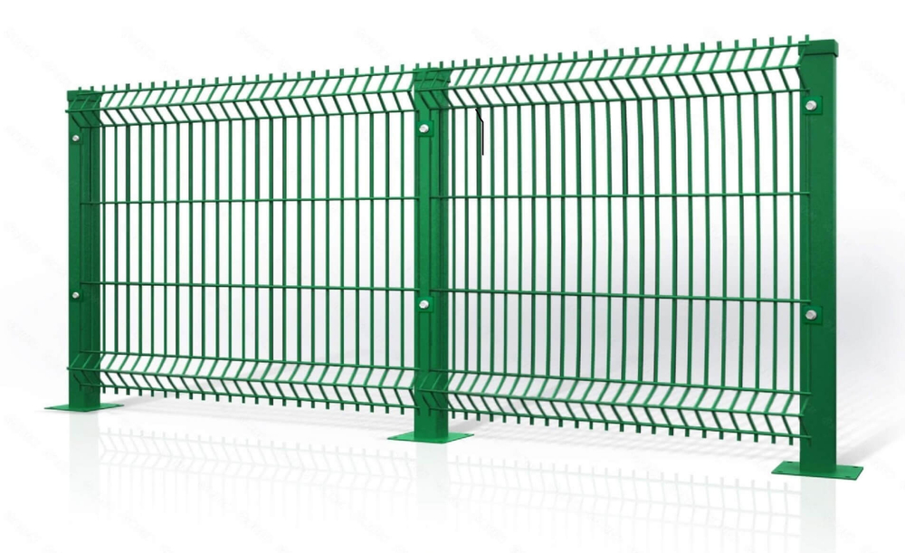 Панель 3D ограждения из стальных прутьев с 2 ребрами жесткости (с цинковым покрытием )