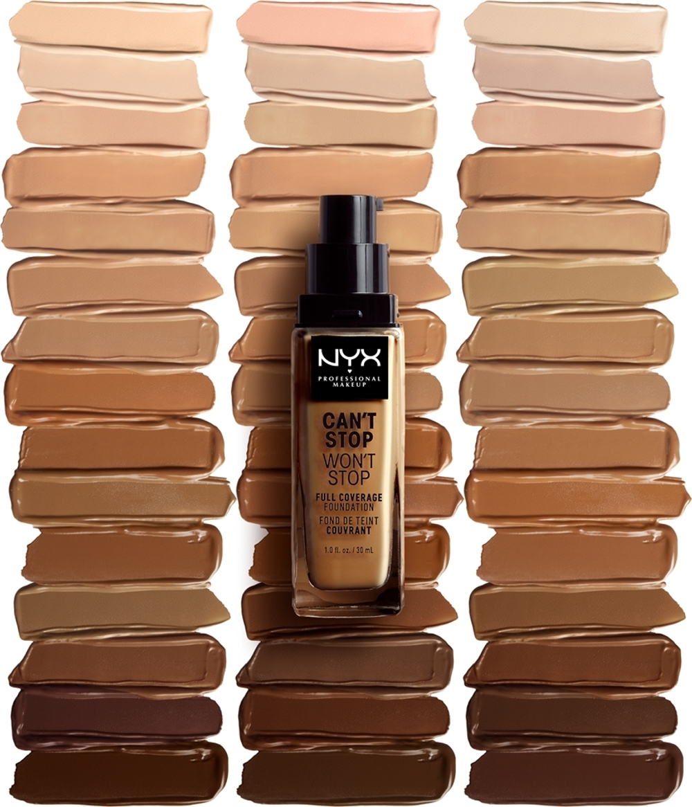 NYX Professional Makeup Can't Stop Won't Stop Full Coverage Foundation - тональный крем с высокой степенью покрытия, 30 ml
